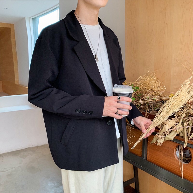 Áo Blazer Nam, Áo Vest Nam phong cách Hàn Quốc Dáng Rộng Retro BZ001 Mr.Basic