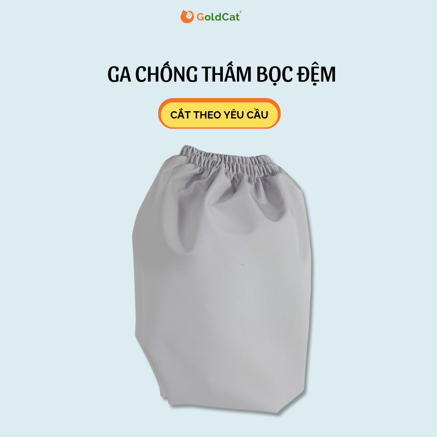 Ga chống thấm lụa mềm bọc đệm cũi thương hiệu Goldcat,  không gây bí, không sột soạt.