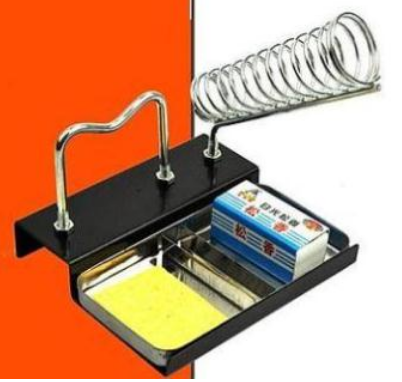 Đế gác mỏ hàn loại 2 khay _ kèm nhựa thông, bọt biển