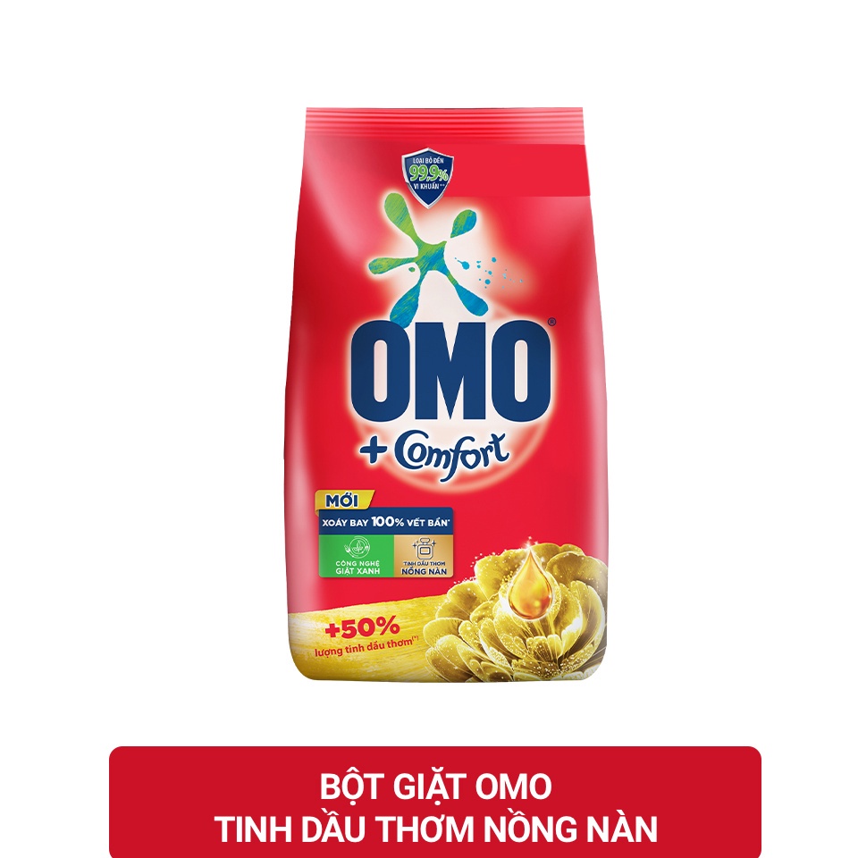 Bột giặt omo comfort tinh dầu thơm 360g