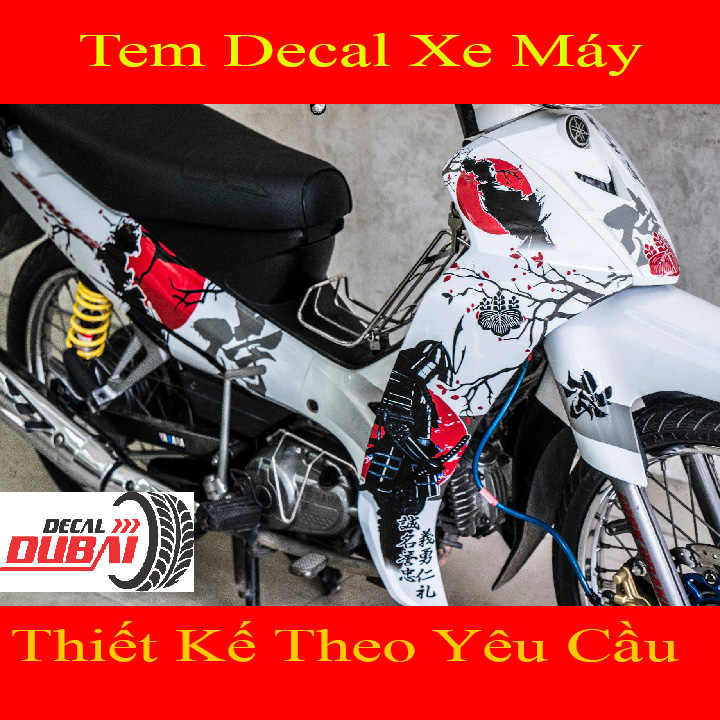 Tem Trùm Dán Sirius Samurai Đỏ Trắng