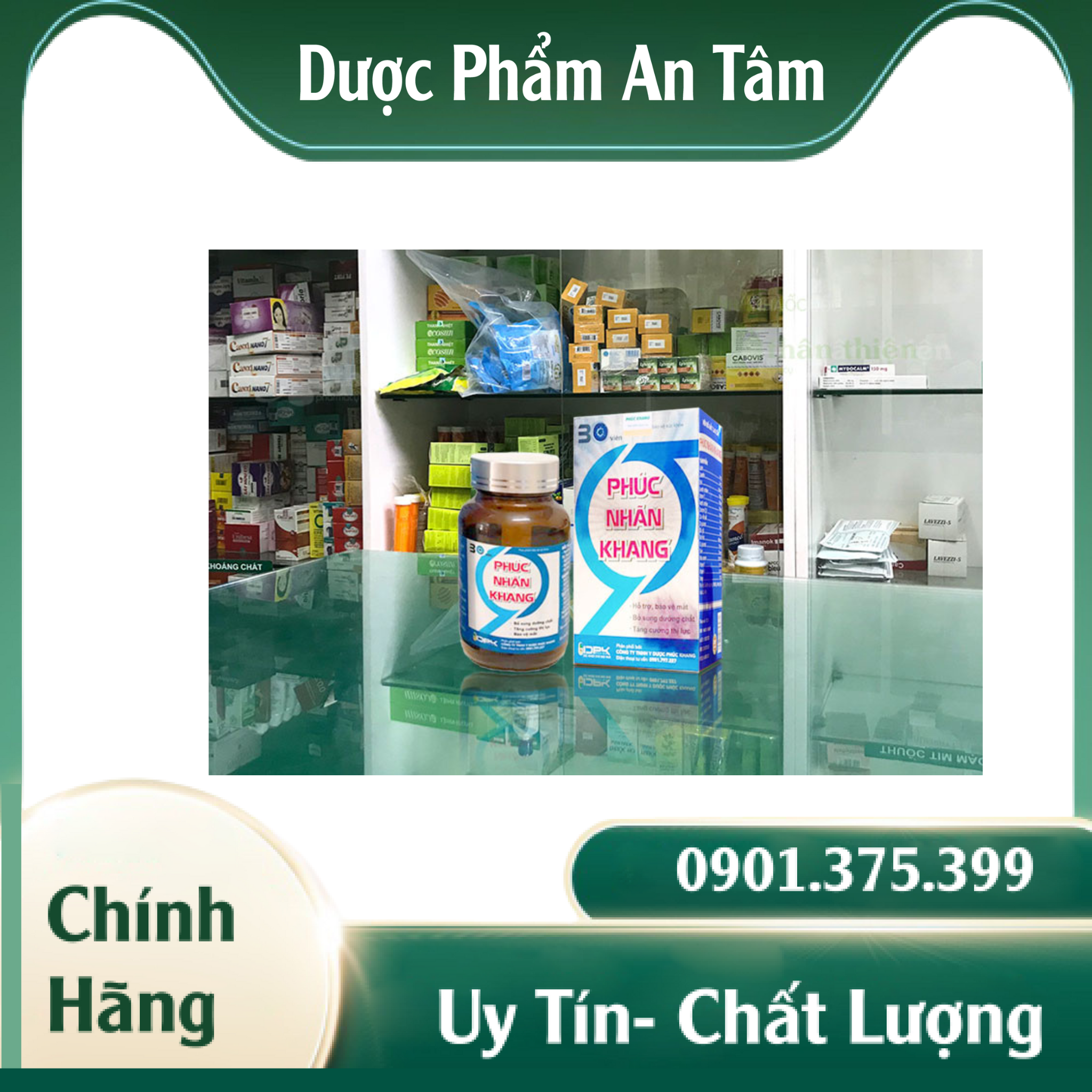 [Chính Hãng] Viên uống bổ mắt phúc nhãn khang - Giúp tăng cường thị lực, giảm nhức mắt, mỏi mắt, mờ mắt, khô mắt, quáng gà ,suy giảm thị lực , đục thủy tinh thể , cận thị , chống oxy hóa - hộp 30 viên