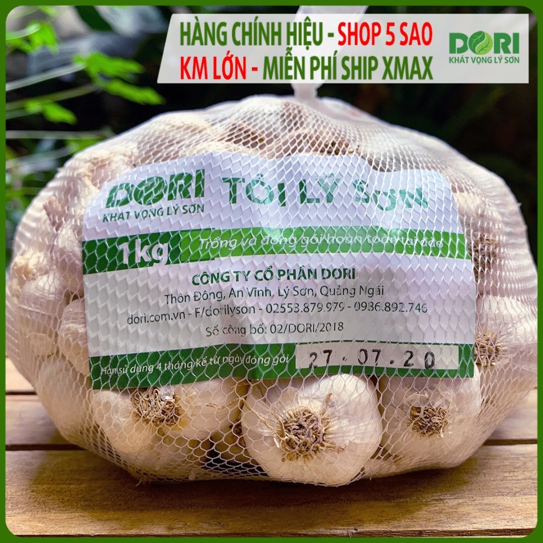[HCM]Tỏi Lý Sơn Dori - Loại tỏi nhiều tép 1kg - Trồng tại đảo Lý Sơn