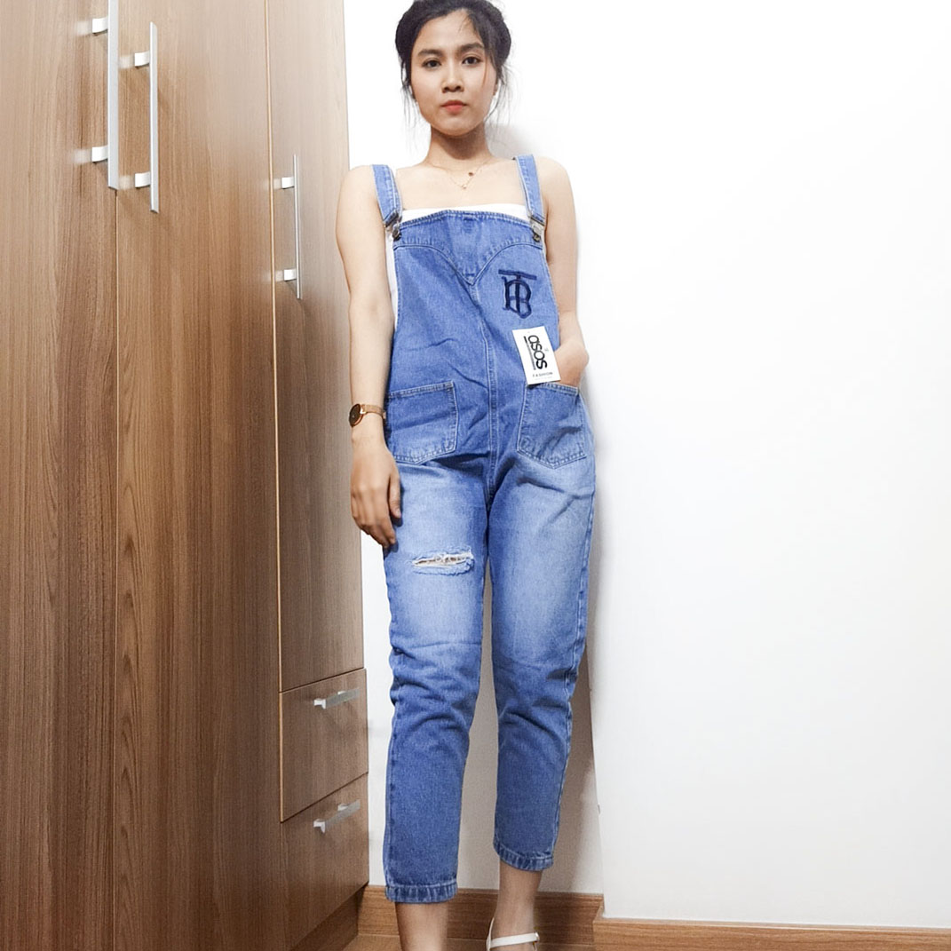 Yếm jean dài nữ, lưng cao,dây phối kiểu mới,( size : S,M, L) thời trang PINKY79SHOP d0606 trẻ trung, năng động
