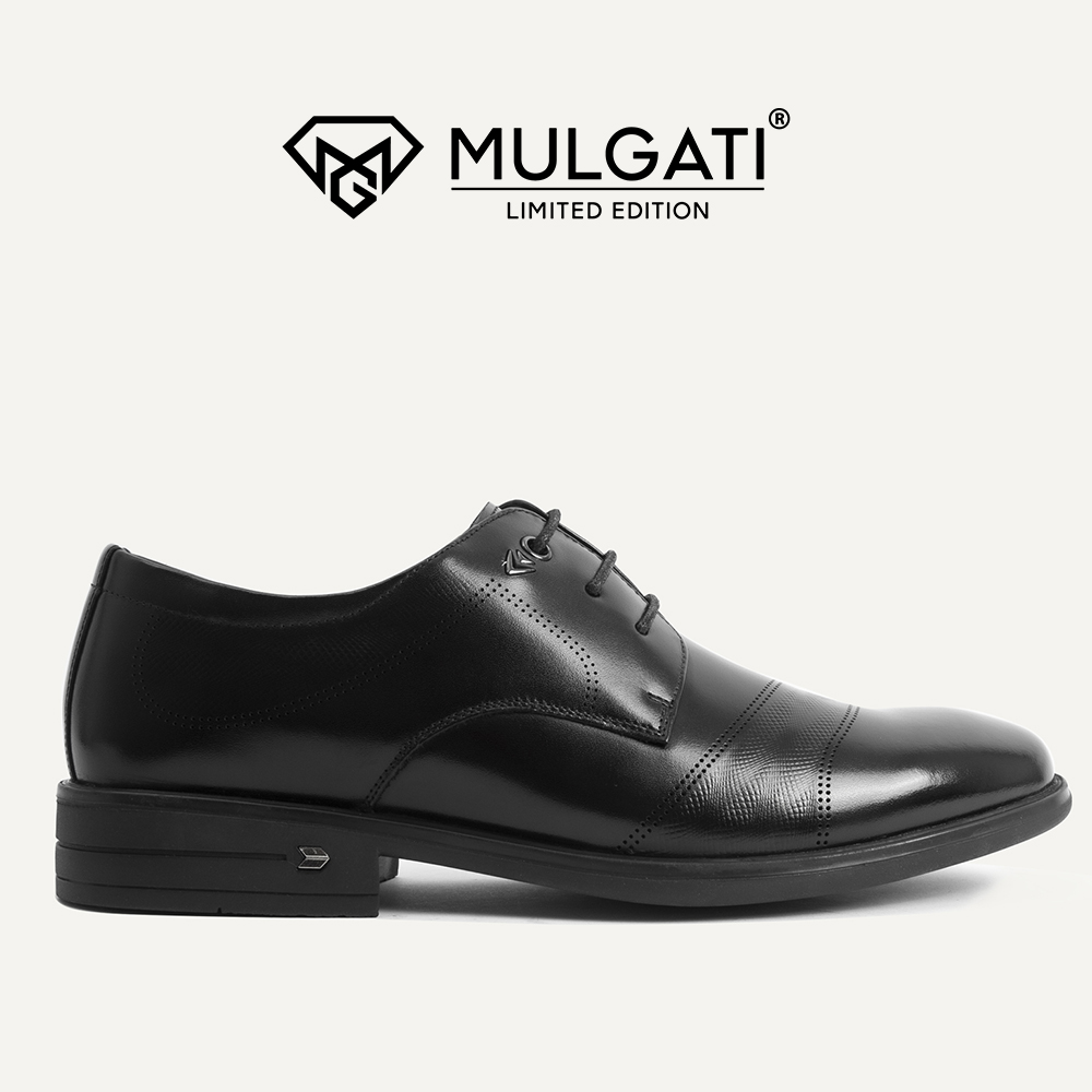 Giày tây nam MULGATI Brogues Derby buộc dây vân da rắn - NW810960