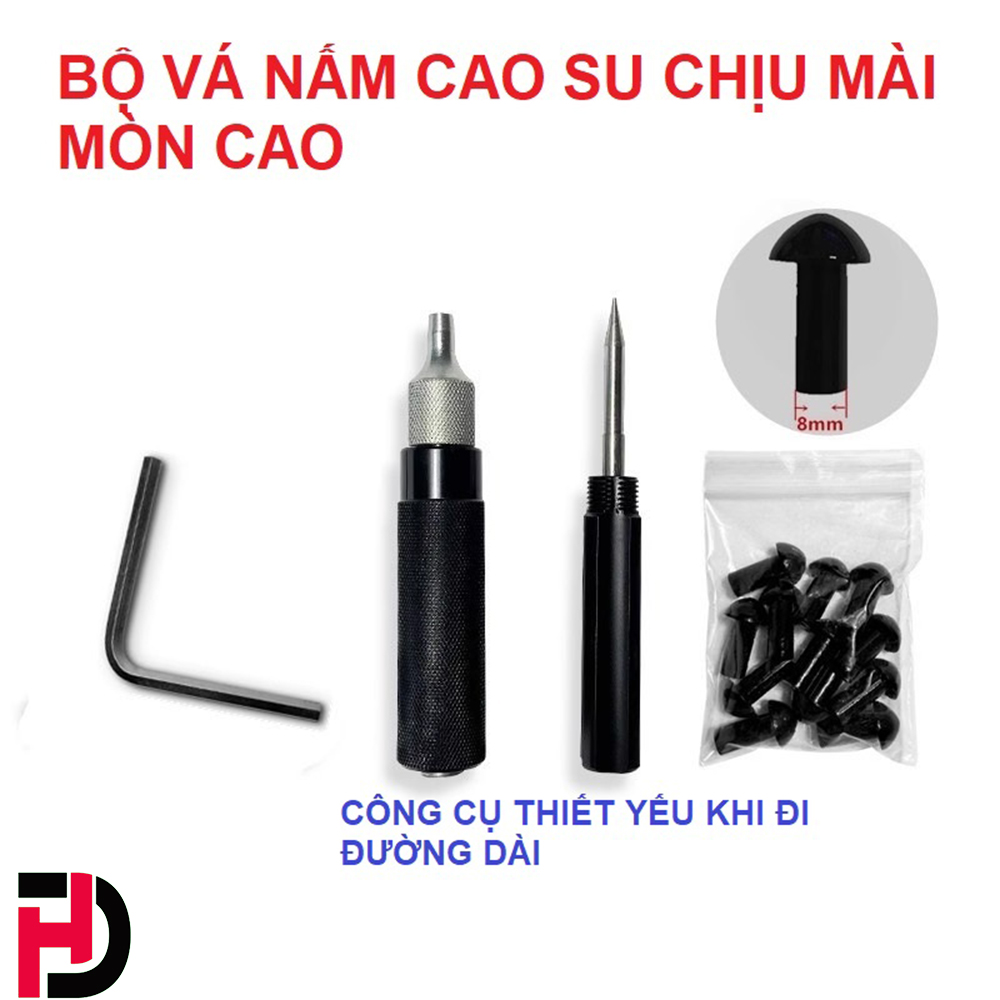 Bộ vá nấm vỏ xe không ruột các loại
