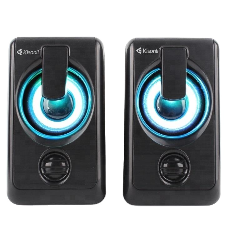 Loa máy tính 2.0 Kisonli L-1010 Led đa màu - Bảo Hành 12 Tháng (Đen) - Hãng phân phối chính thức - Nhất Tín Computer