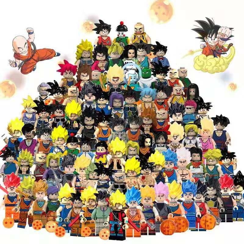 chơi lắp ráp♕  Lego dragon ball lego songoku lắp ghép mô hình nhân vật vegeta trunks gogeta