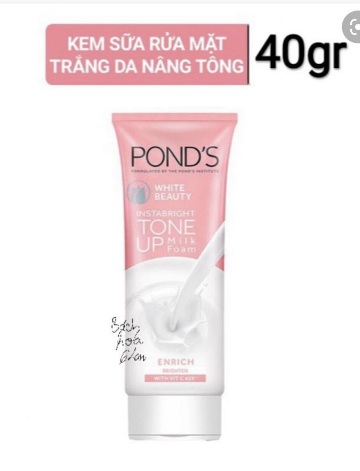 Sữa rửa mặt pond’s tone up milk foam 40g