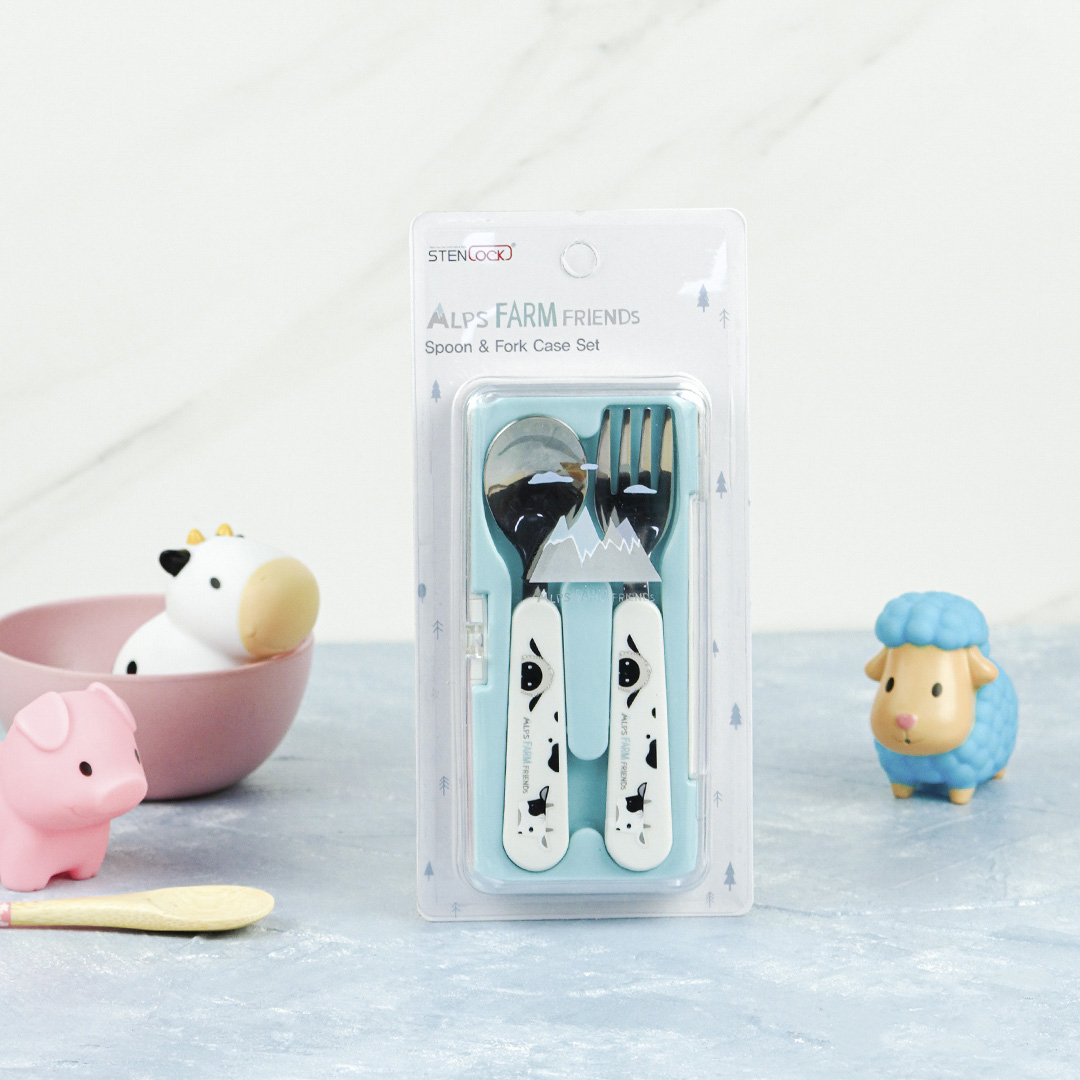 [HCM ]Bộ muỗng nĩa ăn dặm cho bé STENLOCK cao cấp (chính hãng Hàn Quốc)