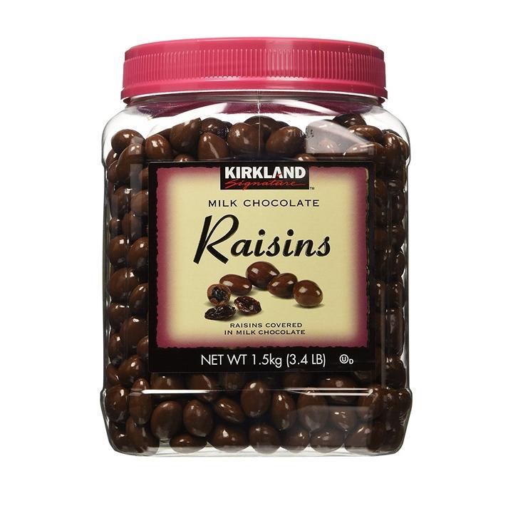 1.5kg Chocolate Bọc Nho Kirkland Mỹ Mùa Mới
