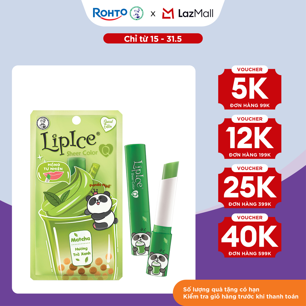 Son dưỡng Lipice Sheer Color Q Matcha 2.4g (Trà xanh)