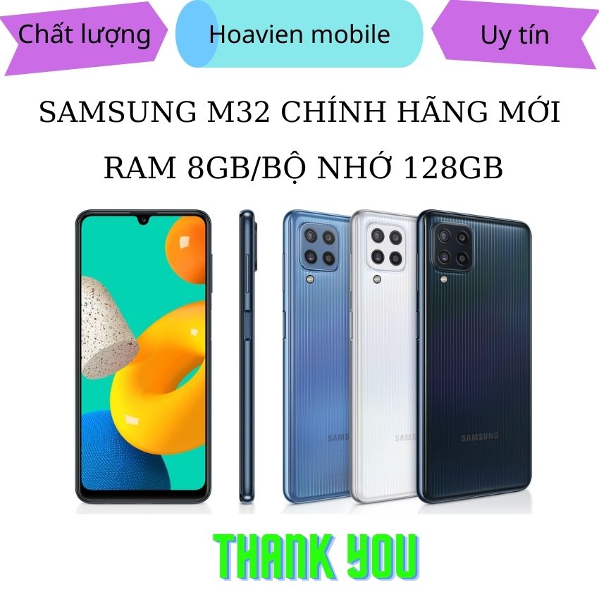 Điện thoại samsung m32 mới chính hãng nguyên seal