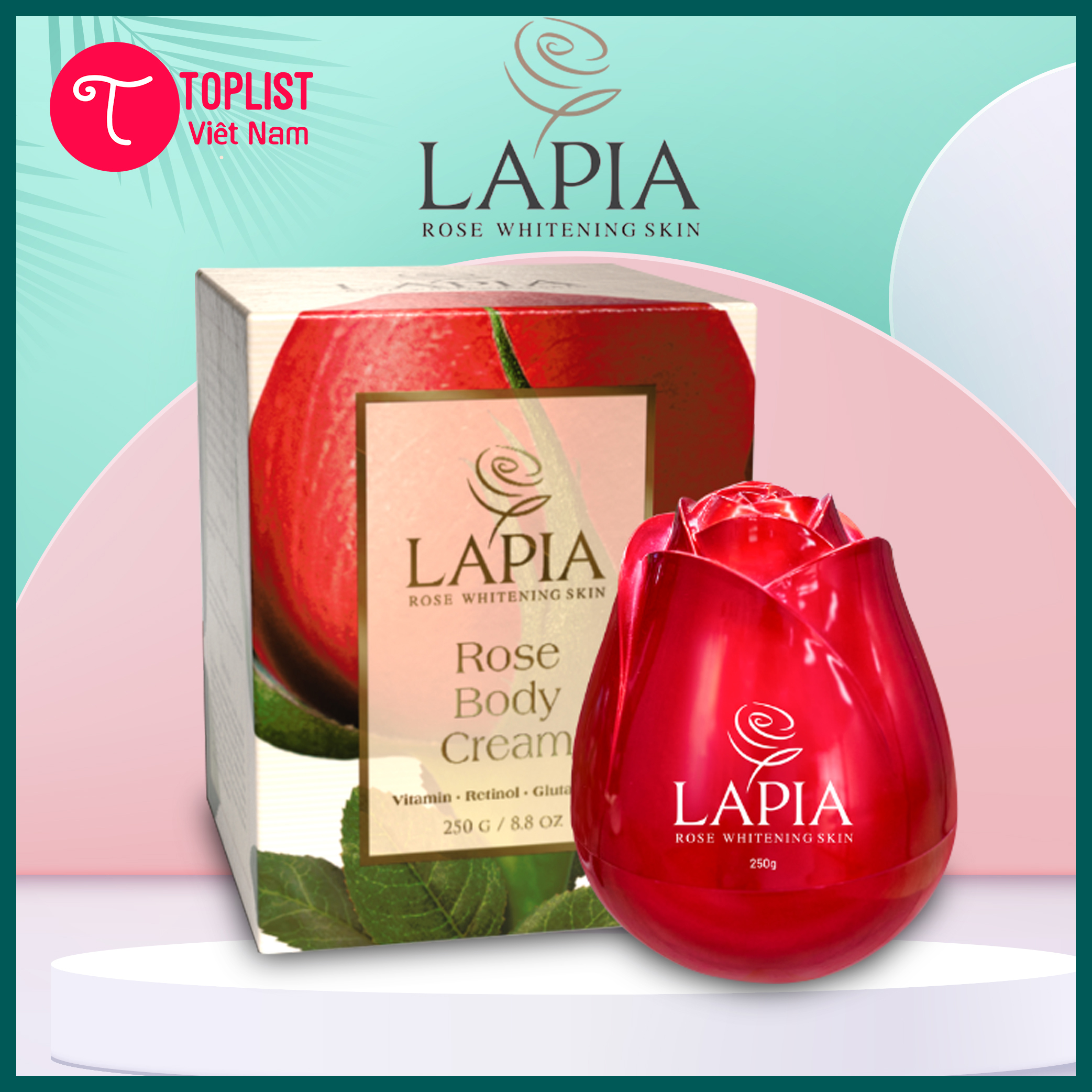 Kem dưỡng trắng da toàn thân lapia rose body cream - mờ thâm, dưỡng ẩm - chính hãng