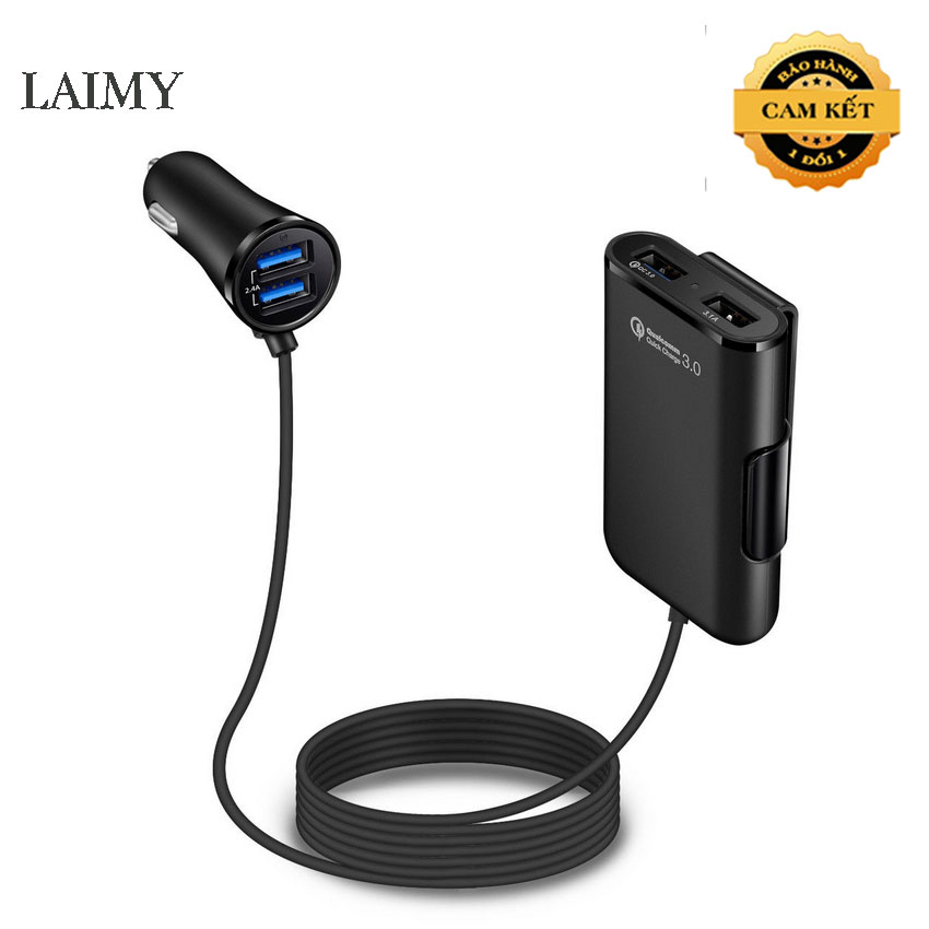 Bộ chia tẩu sạc ô tô QC3.0  củ sạc nhanh QC3.0 sạc xe hơi nhanh QC3.0 sac xe hơi phụ kiện ô tô - LAIMY