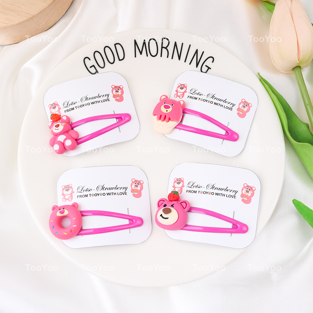 Kẹp tóc mái Gấu dâu Lotso handmade dễ thương cute TY0359
