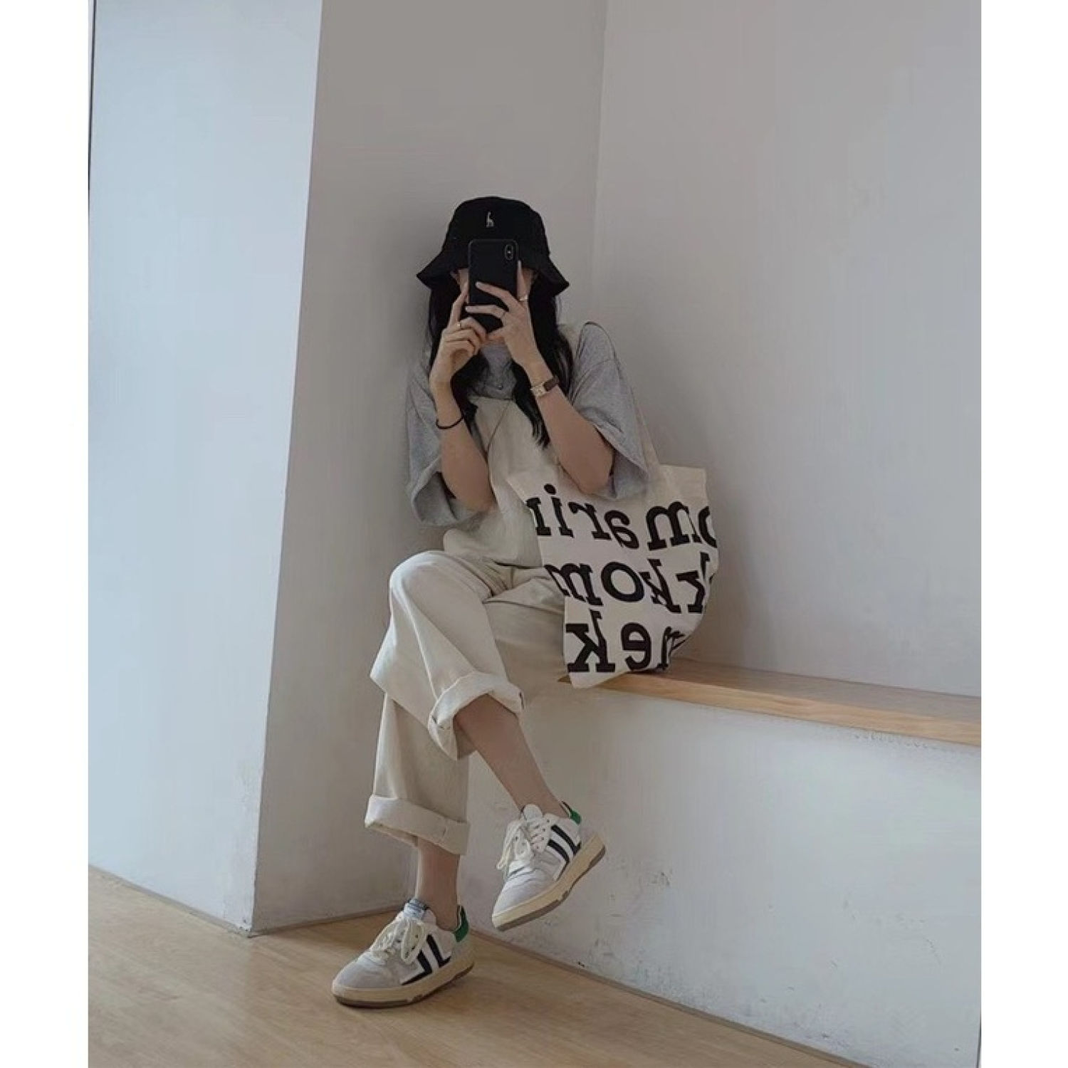 Quần yếm ống rộng lưng cao thời trang Q037 Quần yếm kaki dài ullzang mùa hè