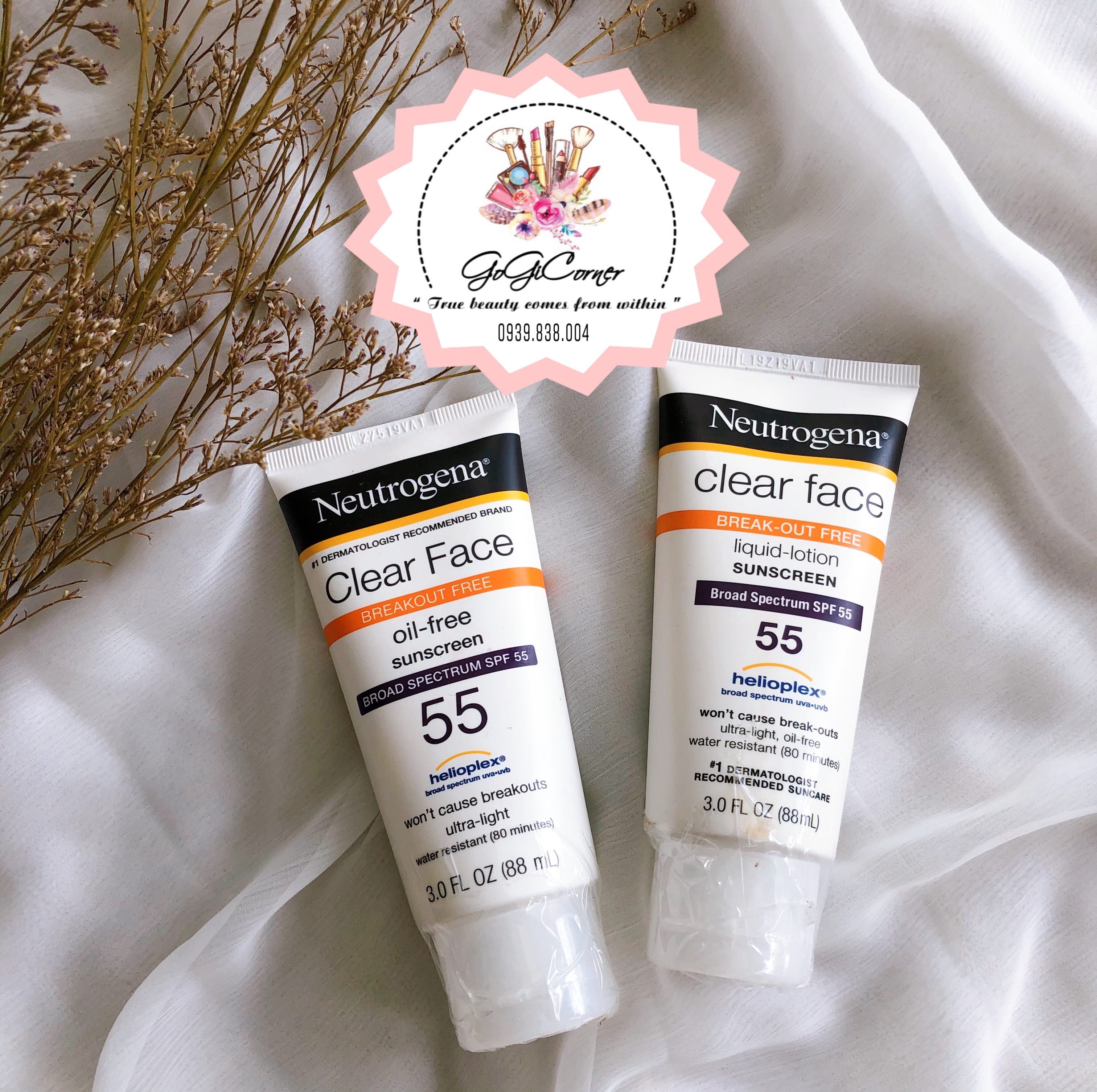Kem chống nắng neutrogena clear face spf 55 88ml
