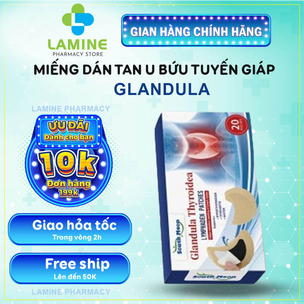 Miếng Dán Tan U Hạch GLANDULA THYROIDEA – Miếng Dán Cải Thiện Cơ Thể Tan U, Giảm Sưng Hạch, Tuyến Giáp (Combo 20 Miếng)