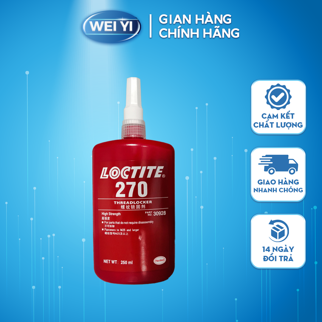 Keo Loctite 270 khóa ren dung tích 250ml