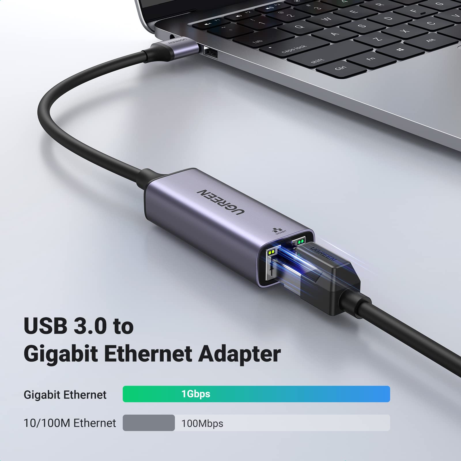 Cáp USB 3.0 to Lan 10/100/1000Mbps Gigabit Ethernet Ugreen 50922 | Lazada.vn