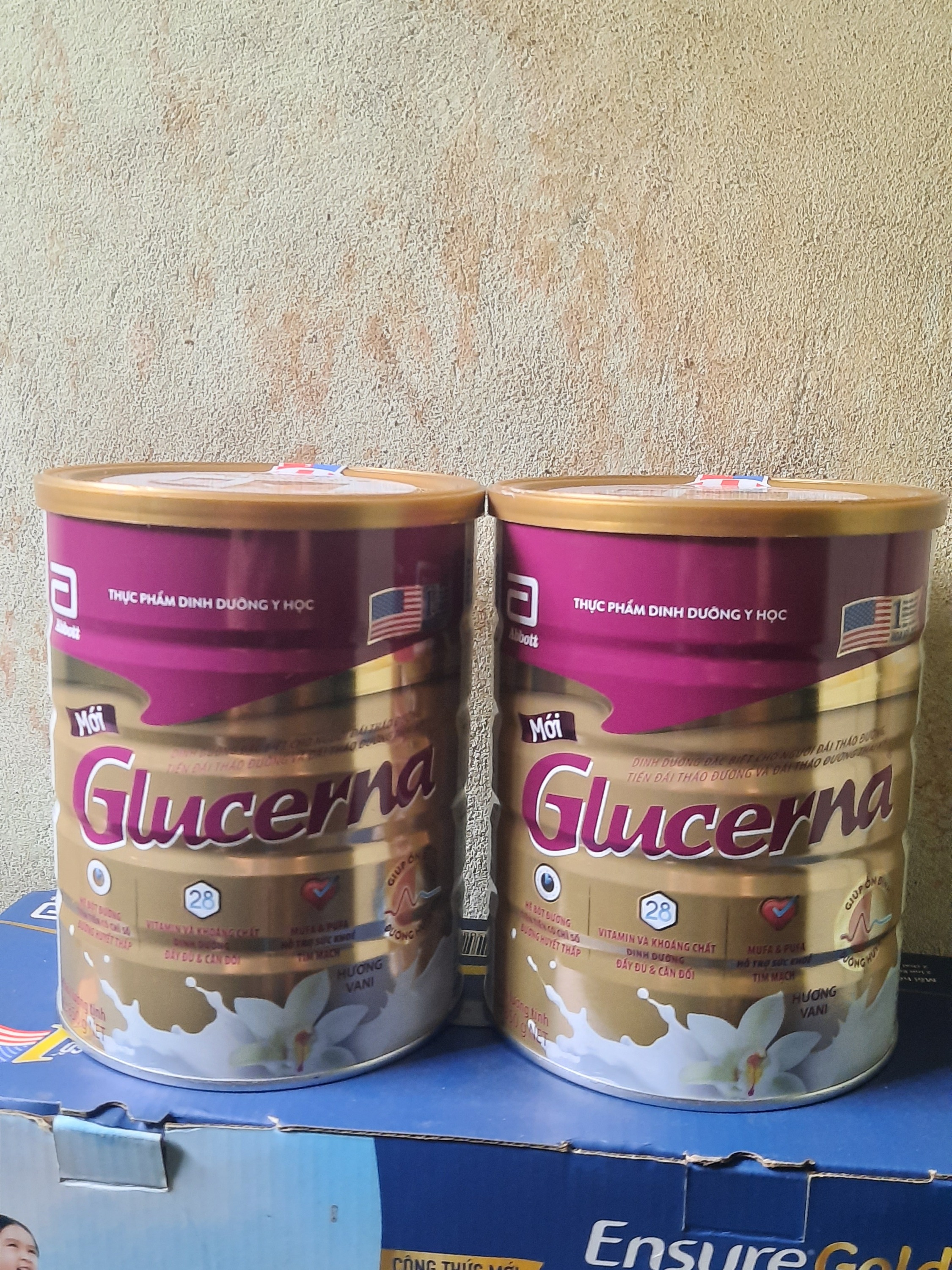Combo 2 lon Sữa Bột glucerna Hương Vani 850g