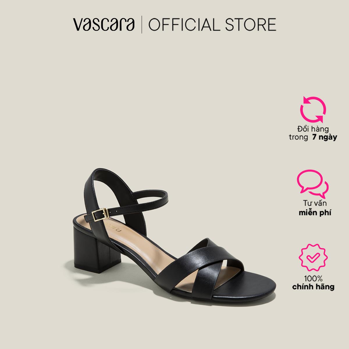 Vascara giày sandal basic cross strap - sdn 0771