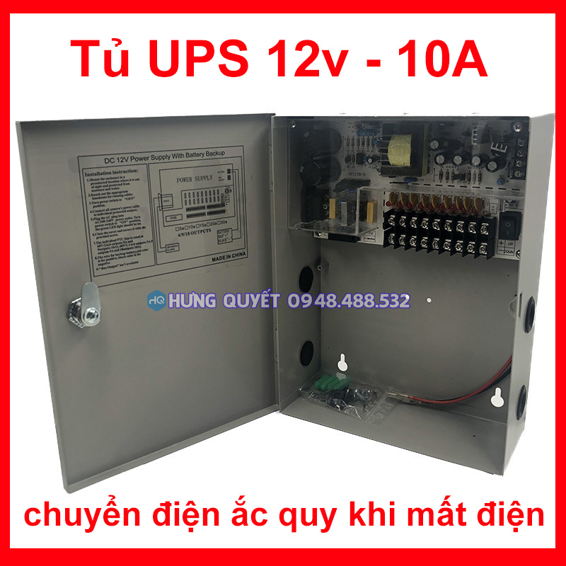 Bộ nguồn dự phòng ups 12v10a - nguồn điện kiểm soát ra vào 12v - nguồn điện chuyển mạch 12v10a 120w sử dụng khi mất điện