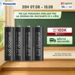 Vỉ 4 viên Pin sạc Panasonic Eneloop Pro AA 2550mAh BK-3HCCE4BT8 – Hàng Chính Hãng