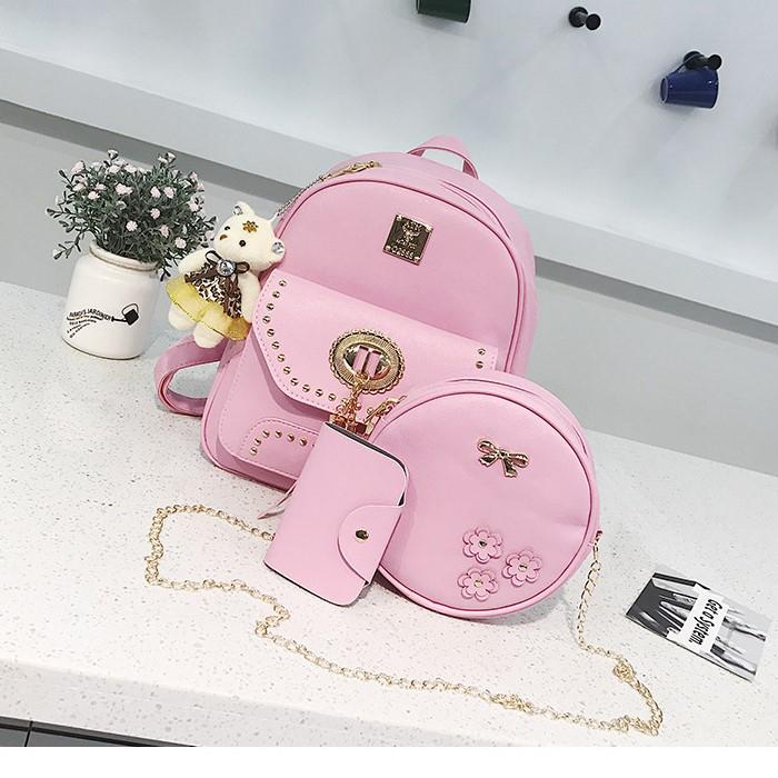 Set Balo Da Hàn Quốc 4 Món Siêu Xinh