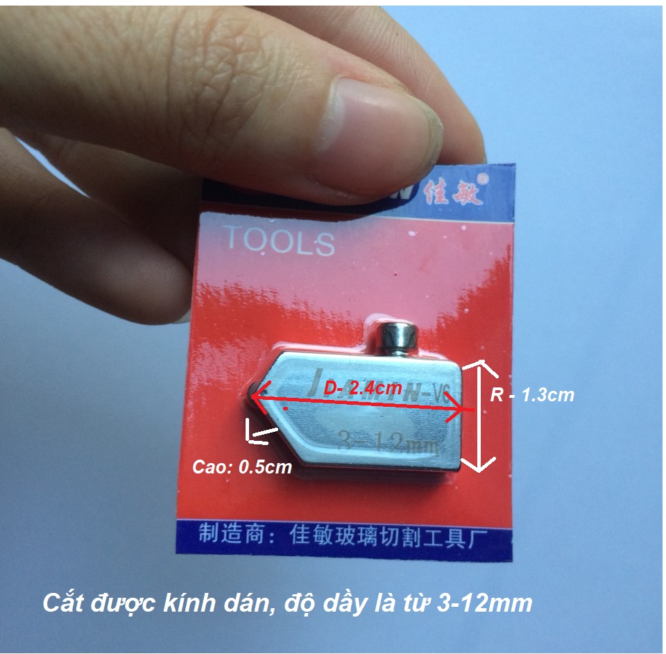Set 2 lưỡi dao cắt kính chữ T loại lưỡi to Jiamin, Lưỡi dao thước cắt kính chữ T, Lưỡi dao thước cắt kiếng chữ T