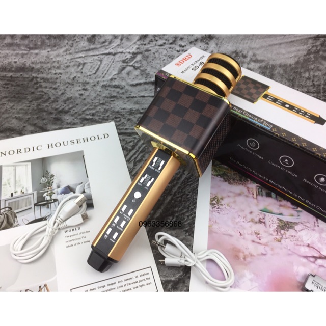 [HCM][Xả Kho Mùa Dịch] Mic Karaoke Bluetooth SDRD SD-18 Hát Hay - Âm Thanh To Rõ Tích Hợp 7 Phím Bấm Và Gạt Trên Thân Loa Điều Chỉnh Các Thân Số Treble bass mic Play/Stop/Mode/Power Echo Next/up volume Pre/down volume Micro SD-18