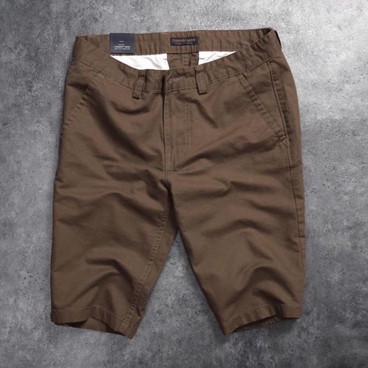 Quần short nam cao cấp màu nâu da bò