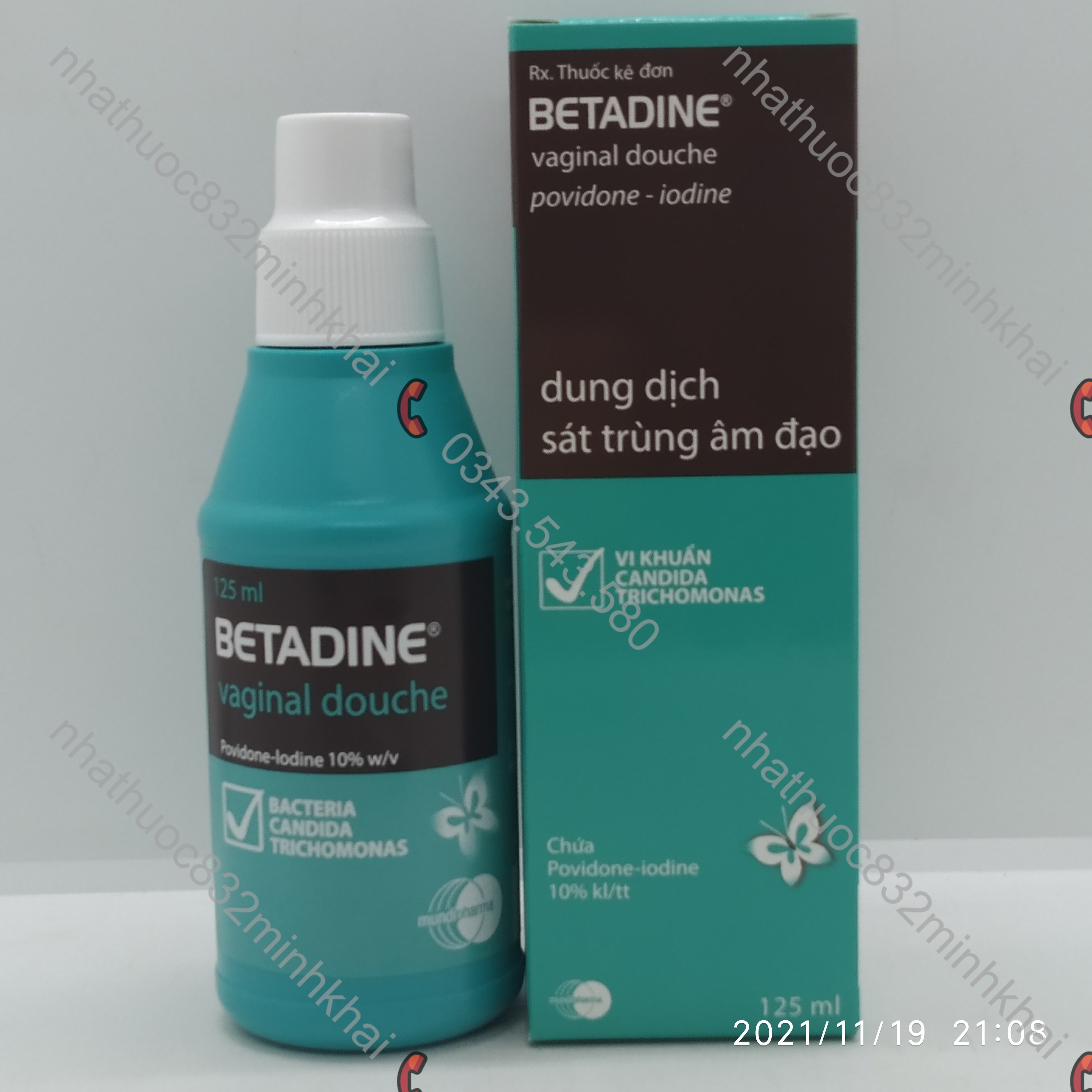 Dung dịch vệ sinh phụ nữ betadine chai 125ml