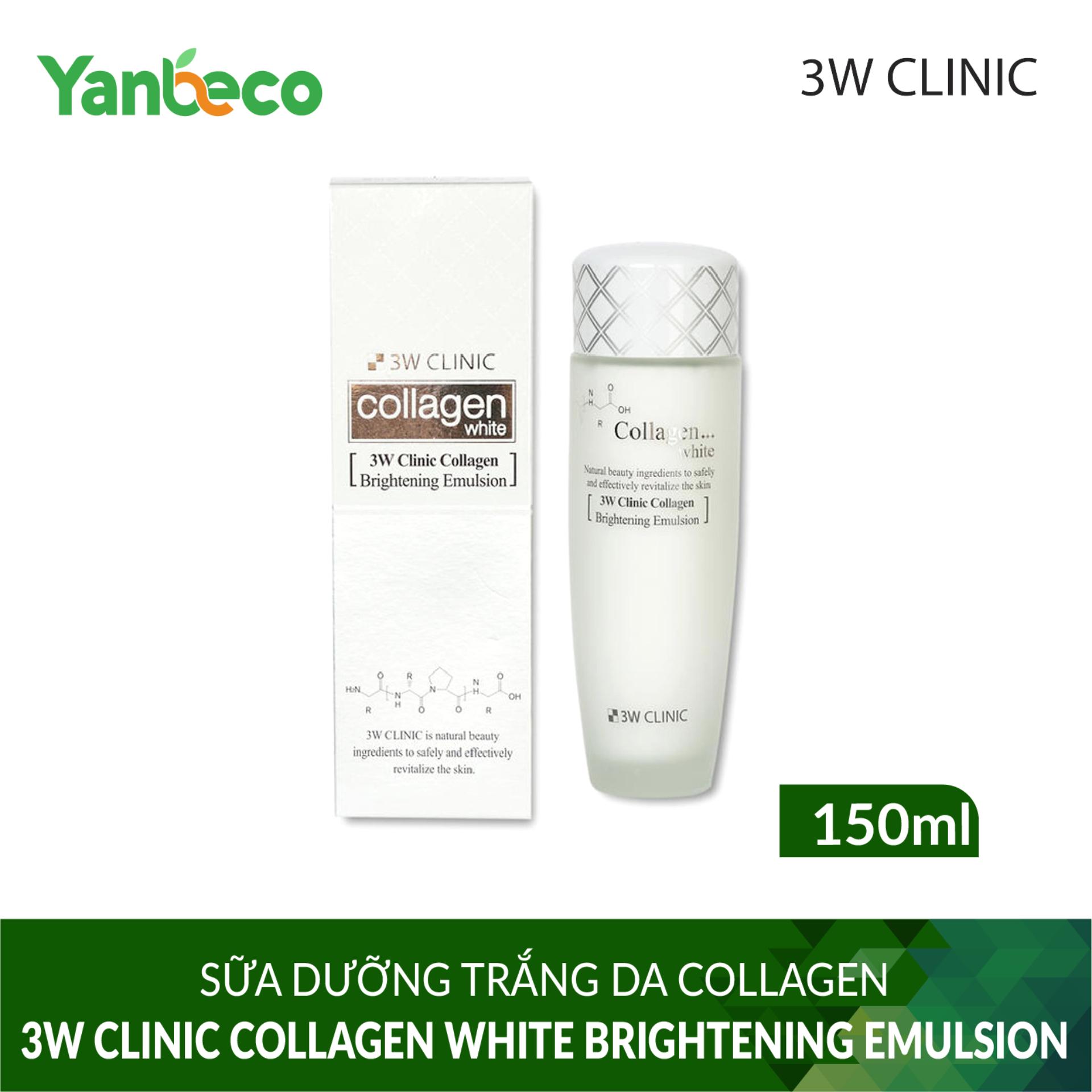 Sữa dưỡng trắng da Collagen 3W CLINIC COLLAGEN WHITE BRIGHTENING EMULSION
