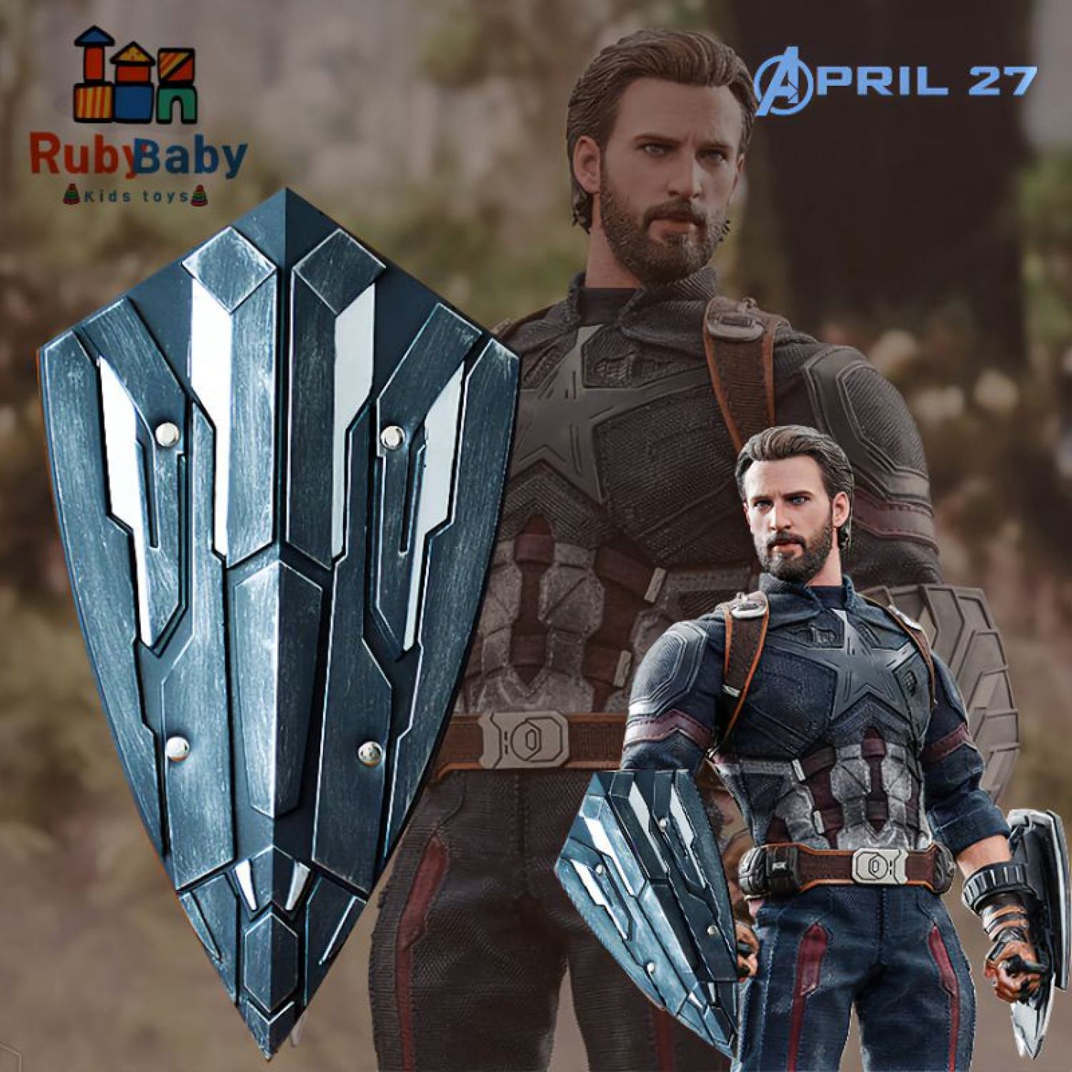 Khiên Captain America Infinity War hóa trang cosplay 1:1