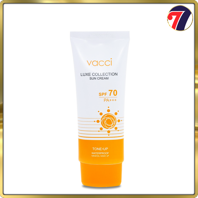 Kem chống nắng nâng tông da spf 70 pa +++ vacci luxe collection sun cream – bảo vệ làn da trắng sáng.