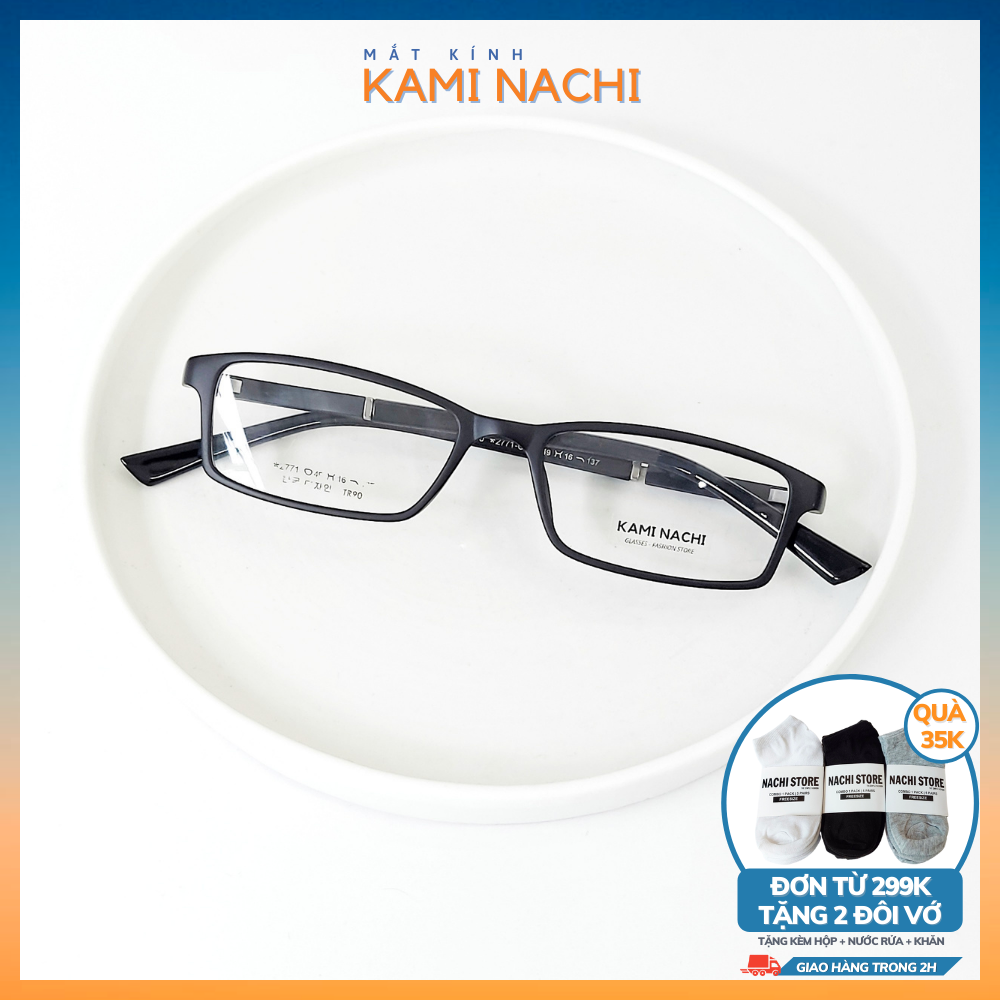 [HCM]Gọng kính nhựa size nhỏ thời trang nam nữ KAMI NACHI vuông đơn giản 2771 [CÓ THỂ LẮP TRÒNG CẬN]