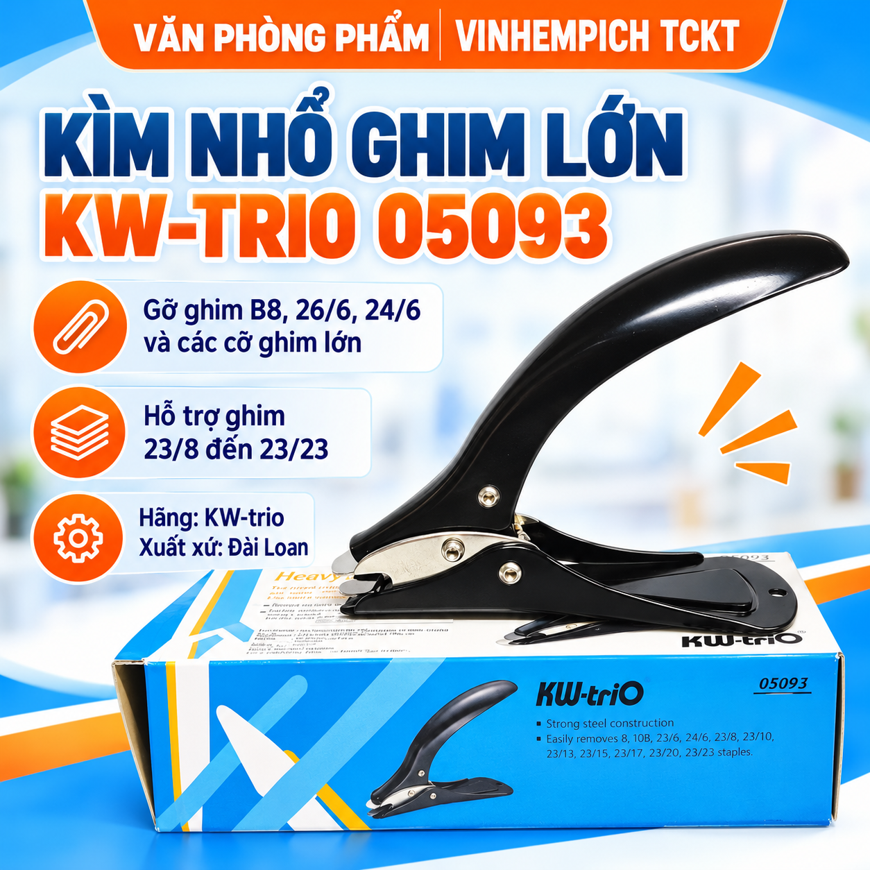 Kìm gỡ kim lớn kw trio 5093