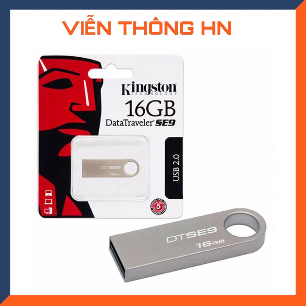 USB 2.0 Kingston data traveler se9 16gb  - dung lượng thực ứng dụng cho cho laptop máy tính ...