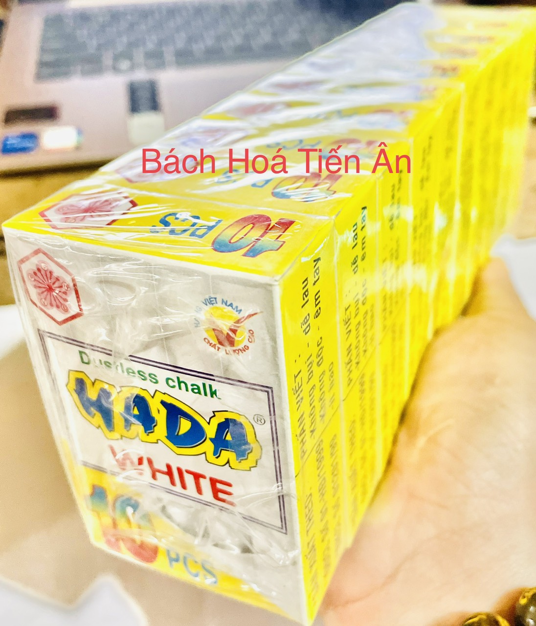 Lốc 10 Hộp  Phấn HADA Trắng Phấn Không Bụi Hộp 10 viên