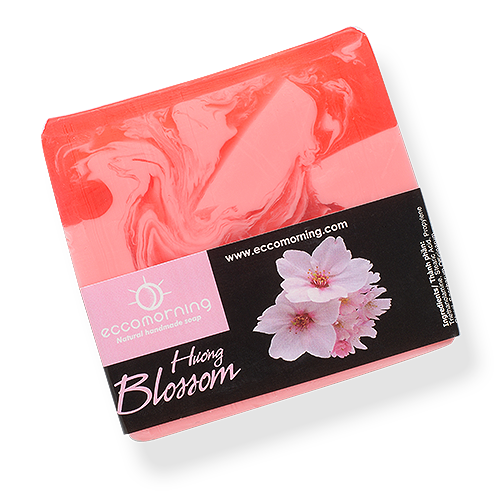 Xà Bông Thiên Nhiên Handmade eccomorning Hình Vuông Hương Hoa Anh Đào - Blossom Soap