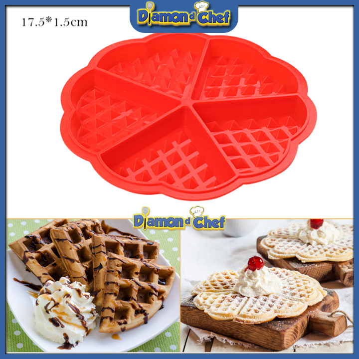 Khuôn Hình Tim Silicon Làm Socola/Bánh Quế/Bánh Kếp/Crepe