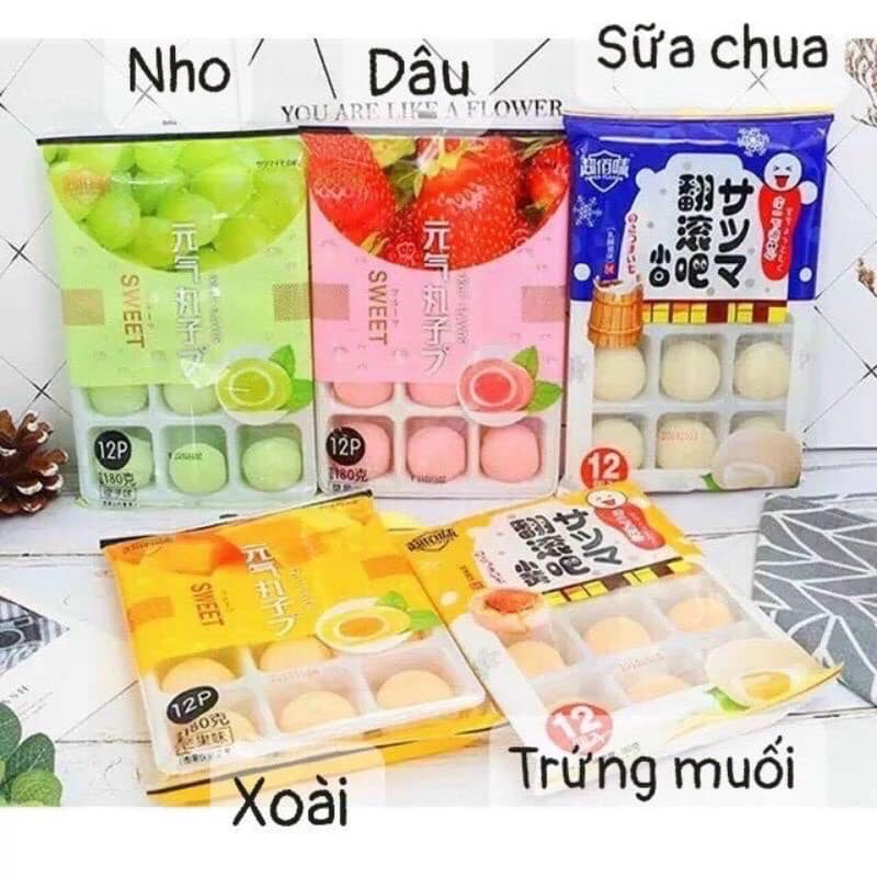 Bánh mochi kem lạnh. mochi nhật mỗi gói 12 chiếc bánh thơm ngon