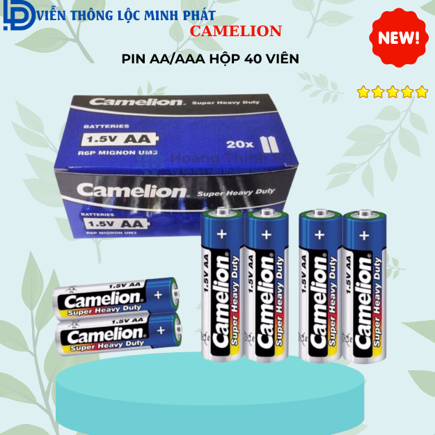 Hộp 40 Viên Pin AA Camelion, pin tiểu AAA Camelion Super Heavy Duty Chính hãng
