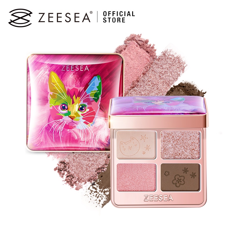 Bảng phấn mắt ZEESEA màu sắc tự nhiên mềm mịn chống nước mồ hôi 3.5g