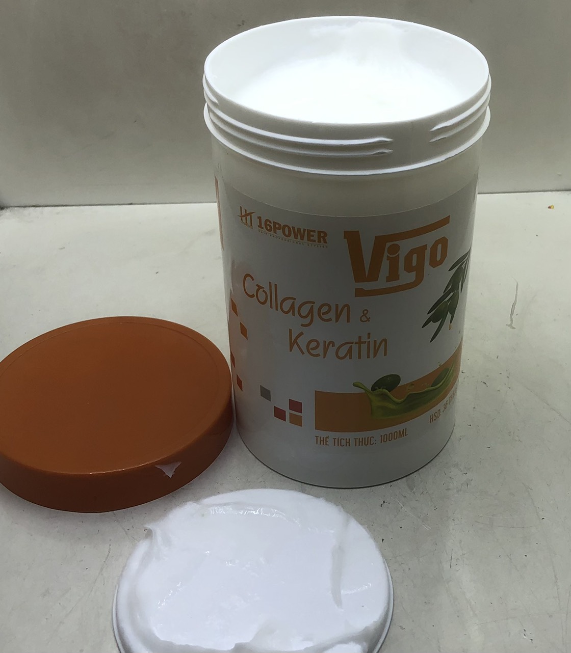 Kem ủ tóc vigo 16 power hấp collagen keratin ht 1000ml