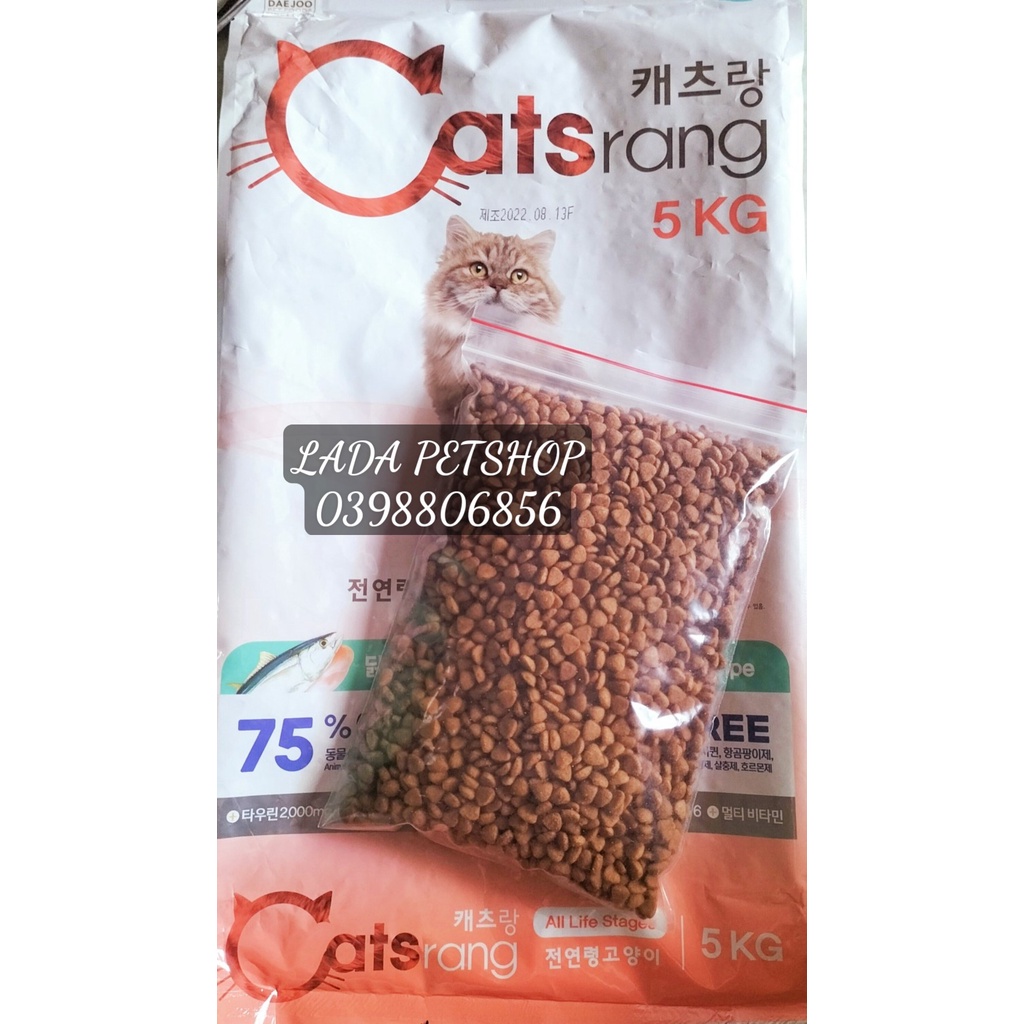 Hạt thức ăn khô Catsrang cho mèo mọi lứa tuổi túi chiết 500g