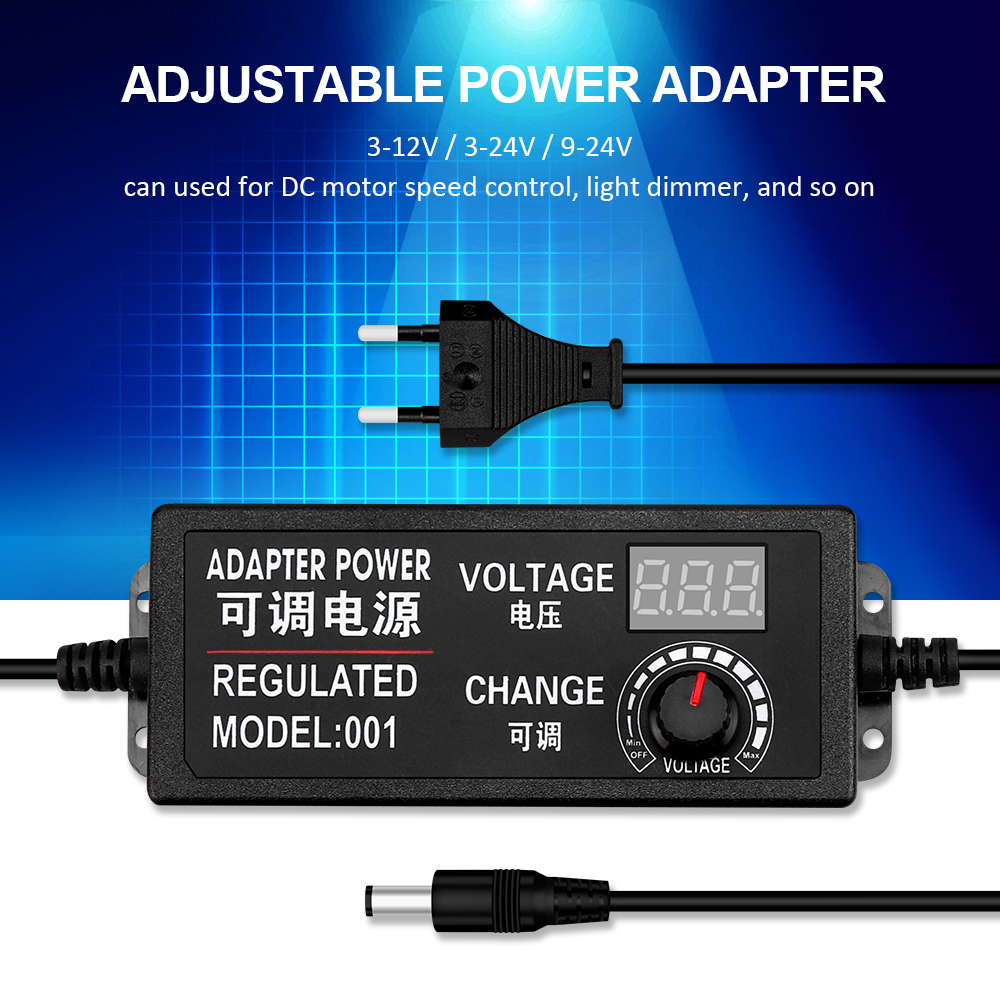 Naya bộ đổi nguồn có thể điều chỉnh ac sang dc 3v-12v 3v-24v 9v-24v bộ chuyển đổi đa năng, nguồn điện điều chỉnh điện áp với màn hình hiển thị