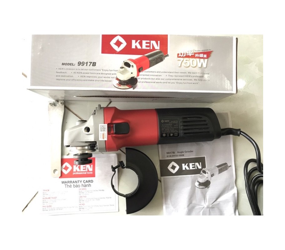 Máy mài góc 100mm - 750w ken 9917b